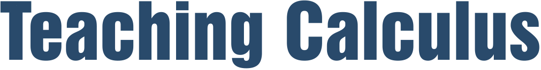 Teaching Calculus Application Collection, M2026,